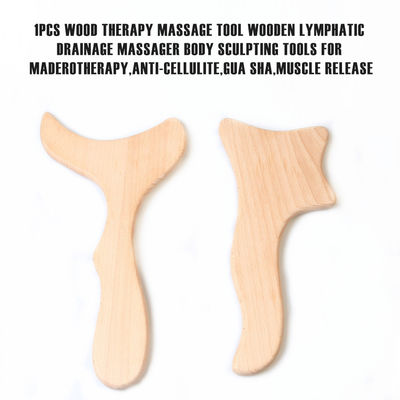Terapia corporal Rollo muscular de madera Conjunto de 5 piezas Masajista de madera para Maderoterapia Anticelulitis Drenaje linfático Alivio del dolor