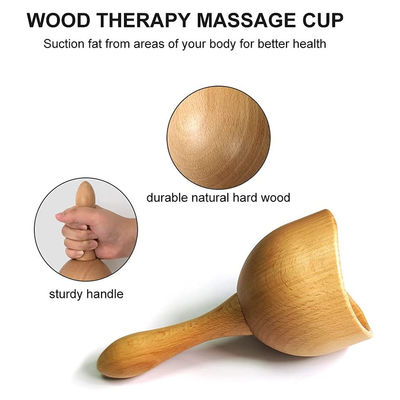 Bastón de masaje Gua Sha de madera para terapia SPA carbonizada natural y masaje corporal