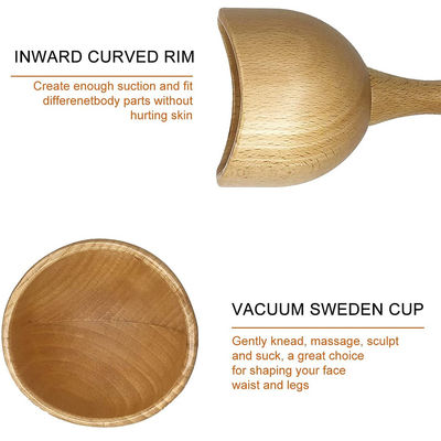 Bastón de masaje Gua Sha de madera para terapia SPA carbonizada natural y masaje corporal