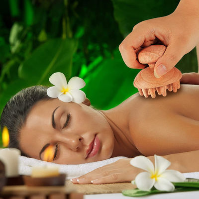 Tabla de Guasha de Cabeza de Madera para Cosmetología Herramienta de masaje Anticelulitis Drenaje linfático Formación corporal Terapia de madera
