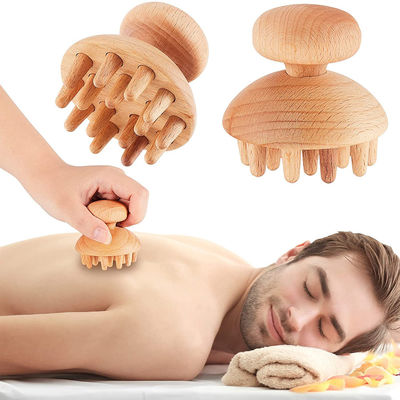 Tabla de Guasha de Cabeza de Madera para Cosmetología Herramienta de masaje Anticelulitis Drenaje linfático Formación corporal Terapia de madera