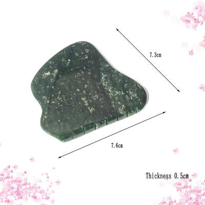 Piedra de Jade Natural Nanyang Negro-verde Guasha masaje de raspado Gua Sha para activar el Qi y el dragado de garantías