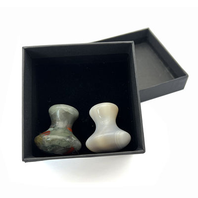 2024 Piedra de sangre Agate gris Jade piedra Gua Sha hongo Piedra de masaje para reducir las líneas finas en la cara Cuello Cuerpo