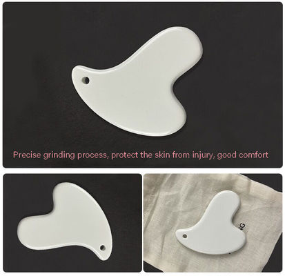 Estilo de cuidado personal médico Terapia de masaje cerámico portátil Gua Sha herramienta de tablero para la cara Guasha producto de belleza de raspado