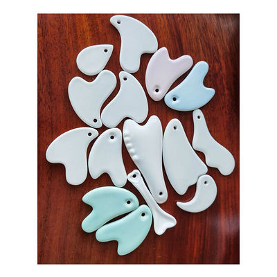 Estilo de cuidado personal médico Terapia de masaje cerámico portátil Gua Sha herramienta de tablero para la cara Guasha producto de belleza de raspado