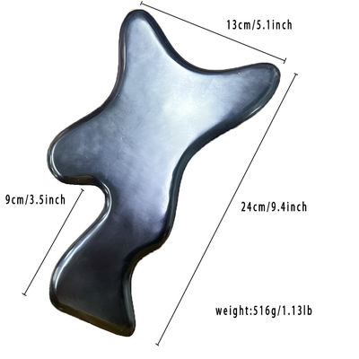 Productos de cuidado corporal Gua Sha Logotipo de tablero Apoyo personalizado Logotipo personalizado Polígono Negro Bianstone Jade Herramienta de masaje