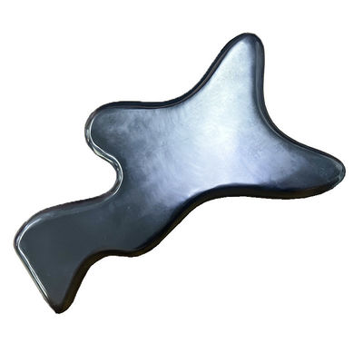 Productos de cuidado corporal Gua Sha Logotipo de tablero Apoyo personalizado Logotipo personalizado Polígono Negro Bianstone Jade Herramienta de masaje