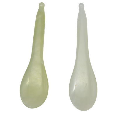 Espluma de masaje de puntos de acupuntura de forma de cuchara amarilla Xiuyan Jade Stick Eye Massager Pen con y aceptable servicio OEM/ODM
