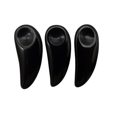 Masajeador facial negro Mini Obsidian Cosmético Cuchara de Guasha Crema para ojos Maquillaje Cuchara Espátula Bastón para masaje de alivio ocular