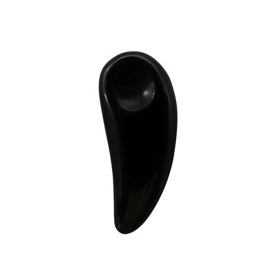 Masajeador facial negro Mini Obsidian Cosmético Cuchara de Guasha Crema para ojos Maquillaje Cuchara Espátula Bastón para masaje de alivio ocular