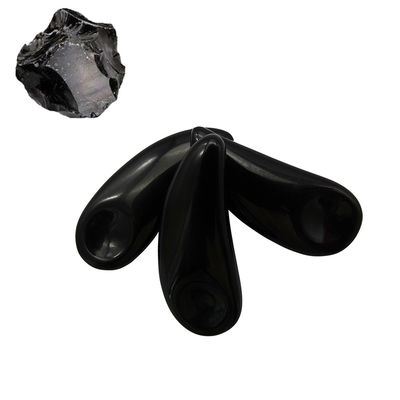 Masajeador facial negro Mini Obsidian Cosmético Cuchara de Guasha Crema para ojos Maquillaje Cuchara Espátula Bastón para masaje de alivio ocular