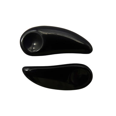 Masajeador facial negro Mini Obsidian Cosmético Cuchara de Guasha Crema para ojos Maquillaje Cuchara Espátula Bastón para masaje de alivio ocular