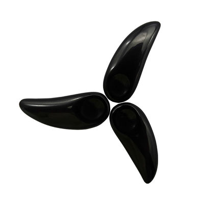 Masajeador facial negro Mini Obsidian Cosmético Cuchara de Guasha Crema para ojos Maquillaje Cuchara Espátula Bastón para masaje de alivio ocular