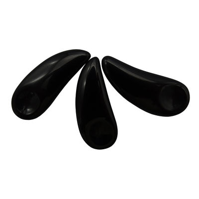 Masajeador facial negro Mini Obsidian Cosmético Cuchara de Guasha Crema para ojos Maquillaje Cuchara Espátula Bastón para masaje de alivio ocular