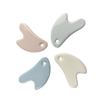 Tabla de masaje de cerámica Gua Sha de forma de corazón blanco Gua Sha Herramientas faciales para todos los tipos de piel limpia antienvejecimiento