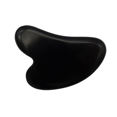 Piedra Bian Negro Natural Forma de Corazón Gua Sha Herramienta de Masaje para Meditación Relajante Spa