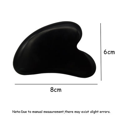 Piedra Bian Negro Natural Forma de Corazón Gua Sha Herramienta de Masaje para Meditación Relajante Spa