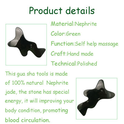 Fuertemente recomendado Nefrita Jade Guasha Piedra para los brazos del cuello y todo el cuerpo herramientas de masaje OEM / ODM aceptable