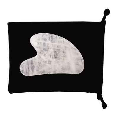 Masaje facial Forma de corazón Piedra Gua Sha de cristal blanco para terapia de acupuntura SPA en el Centro de Medicina Tradicional China