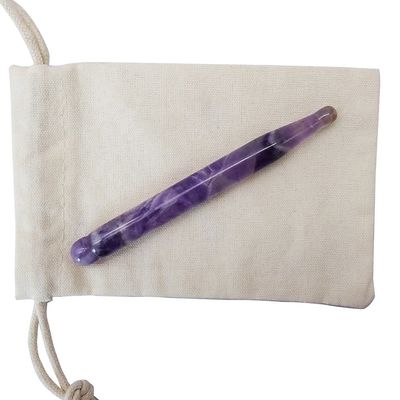 Cara delgada Gua sha Herramientas de Ametista Natural Acupuntura Guasha Massage Therapy Pen para el cuerpo entero alivio del dolor de tejido profundo
