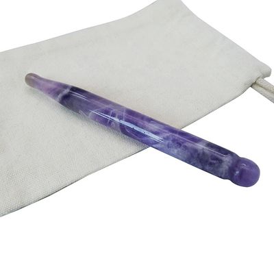 Cara delgada Gua sha Herramientas de Ametista Natural Acupuntura Guasha Massage Therapy Pen para el cuerpo entero alivio del dolor de tejido profundo