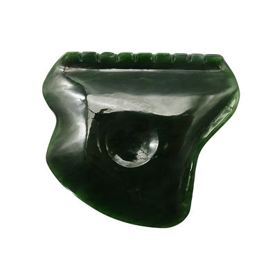 Relajación integral del cuerpo con la herramienta de masaje de Nefrita Pulida Gua Sha.