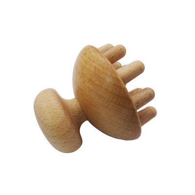 Función musical herramienta de masaje terapéutico de hongo de madera Gua Sha para drenaje linfático de mano y cuerpo completo