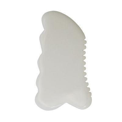 Herramientas de salud y cuidado de la piel antienvejecimiento diario Jade blanco Guasha tablero con herramienta de masaje facial Gua Sha personalizado