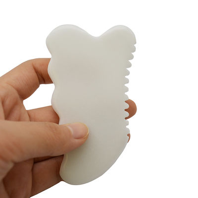 Herramientas de salud y cuidado de la piel antienvejecimiento diario Jade blanco Guasha tablero con herramienta de masaje facial Gua Sha personalizado