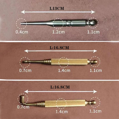 Herramienta de masaje de tejidos profundos relajante Pluma de acupresión manual de latón para reflexología Masajista de puntos de presión