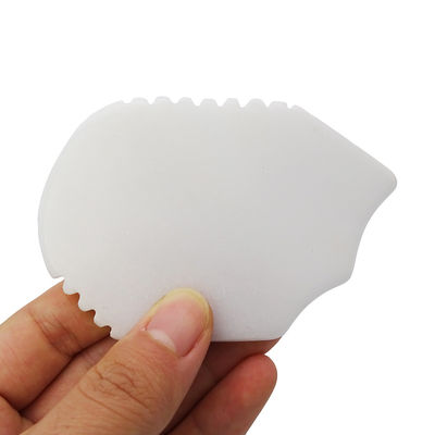Logotipo personalizado Guasha Sha herramienta de masaje de jade blanco natural Guasha tabla para la cara Cuello Brazo espalda Cuerpo antiarrugas antienvejecimiento