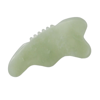 Xiuyan Jade Gua Sha herramienta de masaje para la cara escultura masajeador de cuerpo promueve el flujo sanguíneo y reduce la tensión fácil de sostener