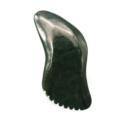 Nefrita verde oscuro natural Jade Gua Sha Herramientas de masaje corporal raspado tradicional para el cuerpo completo 11.8cm*6cm*0.9cm