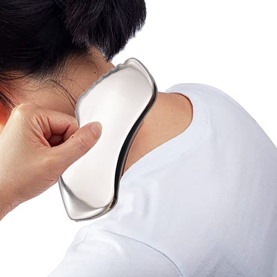 Masajeador facial herramienta de raspado de acero inoxidable portátil Gua Sha para el tratamiento SPA
