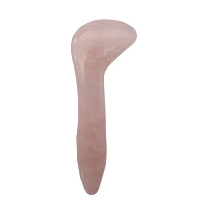 2024 Producto pulido técnico natural rosa rosa cuarzo jade Gua Sha herramienta de masaje para masaje facial caja regalo MOQ 100PCS