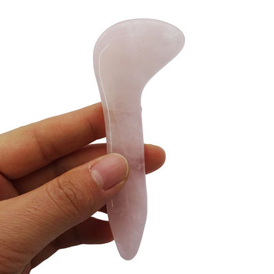 2024 Producto pulido técnico natural rosa rosa cuarzo jade Gua Sha herramienta de masaje para masaje facial caja regalo MOQ 100PCS