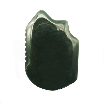 2024 Tendencia Productos Guasha herramienta de piedra de jade natural para la cara y el cuerpo tabla de raspado verde oscuro área de masaje de nefritas