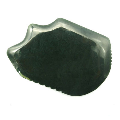 2024 Tendencia Productos Guasha herramienta de piedra de jade natural para la cara y el cuerpo tabla de raspado verde oscuro área de masaje de nefritas