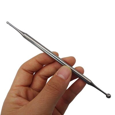 Instrumentos de reflexología facial de doble cabeza de acero inoxidable de acupuntura de orejas portátiles de acupuntura de puntos corporales de sonda de reflejo facial