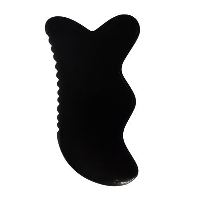 Herramienta de masaje Gua Sha Natural Piedra Bian Negro Herramienta de masaje Guasha para masaje de pies cuello espalda cara