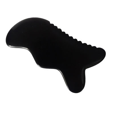 Herramienta de masaje Gua Sha Natural Piedra Bian Negro Herramienta de masaje Guasha para masaje de pies cuello espalda cara