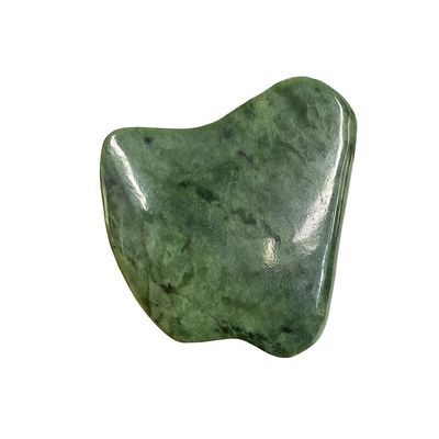 Logotipo personalizado Nefrita verde de jade Anti celulitis Guasha raspador para el cuidado de la piel facial