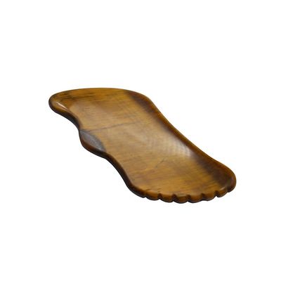 Artesanía hecha a mano Gua Sha Ojo de tigre natural Masajeador de piel para la cara Ojos Cuello Nody Relajación muscular OEM ODM