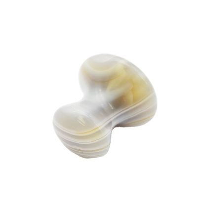 Masaje de piedra de hongo de ágata natural para raspar energía de jade y cosmetología de compresión fría / caliente