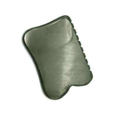 Herramienta de masaje de autoayuda 200g Nefrita verde oscuro natural Gua Sha Tabla de piedra para masaje corporal personalizado