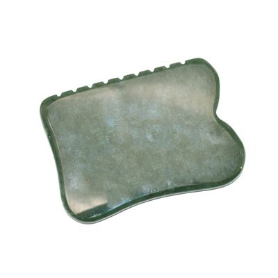 Herramienta de masaje de autoayuda 200g Nefrita verde oscuro natural Gua Sha Tabla de piedra para masaje corporal personalizado