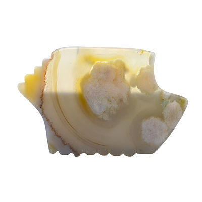Productos para el masaje de la flor de cerezo natural Agate Guasha Tabla para autoayuda Masaje abkgs-210