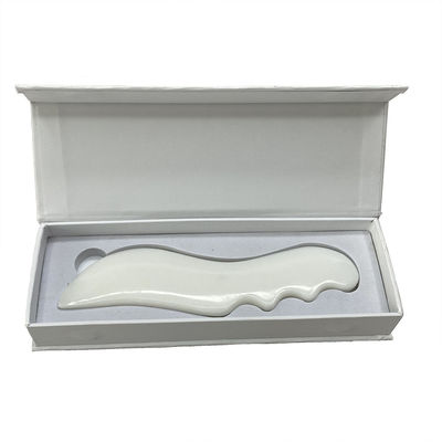 Masajeador corporal Piedra Gua Sha de Jade Blanco para raspar Herramientas de masaje facial y masaje de belleza SPA