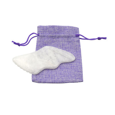Función de la cabeza de la salud masajeador de jade blanco Facial Guasha masajeador de raspado tabla Gua Sha herramienta de masaje para masajeador de la cabeza