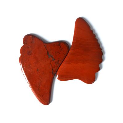 Martillo de masaje de jaspe rojo para SPA Acupuntura de cuerpo Pierna Facial Jade Guasha Masajista Junta Herramienta Gua Sha